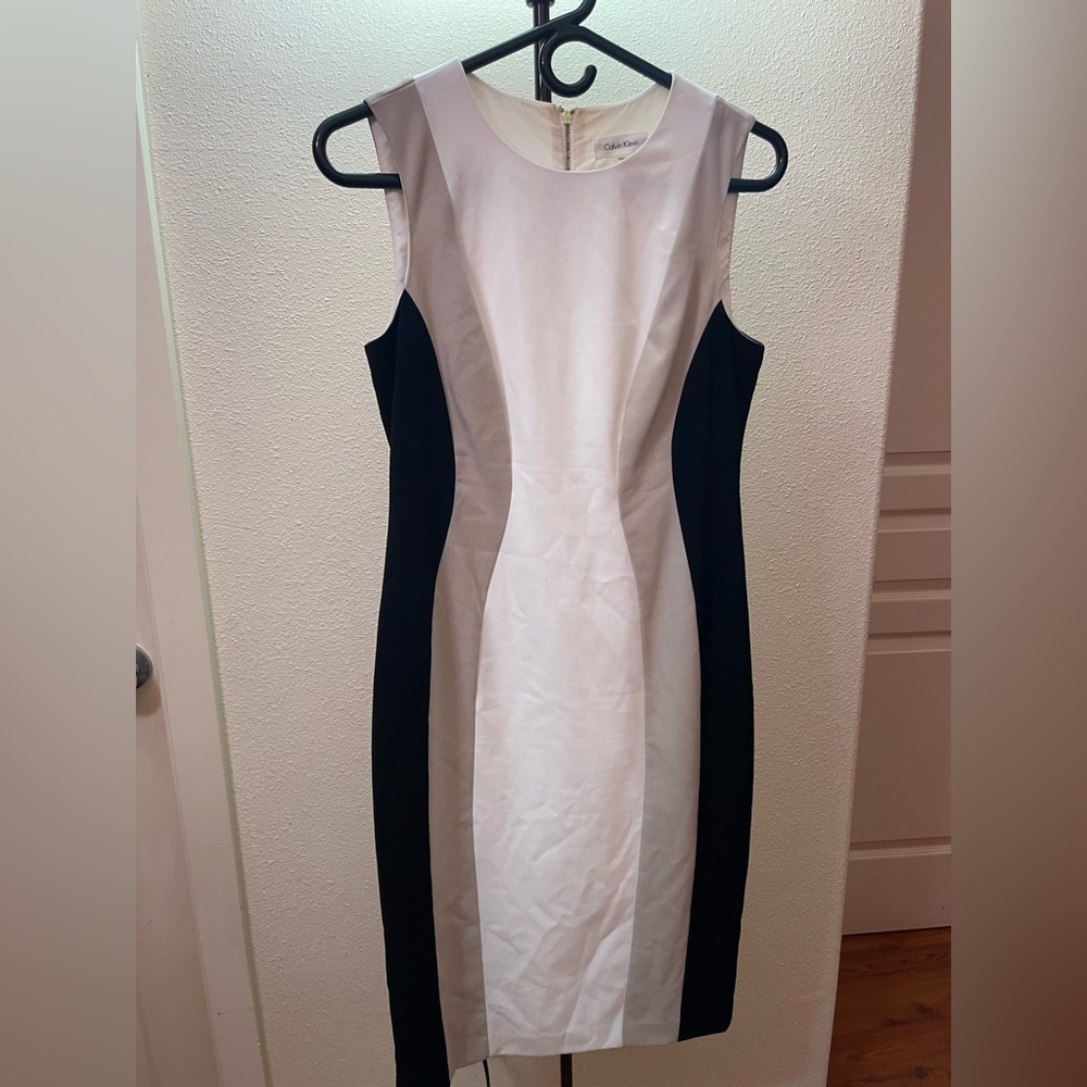 Calvin Klein sleeveless shirt dress.